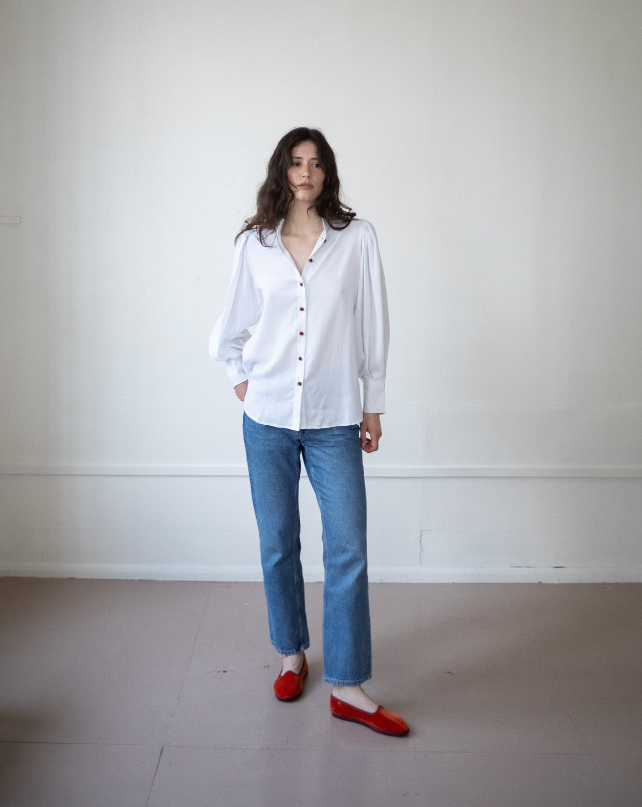 Bei Lei Blouse – White