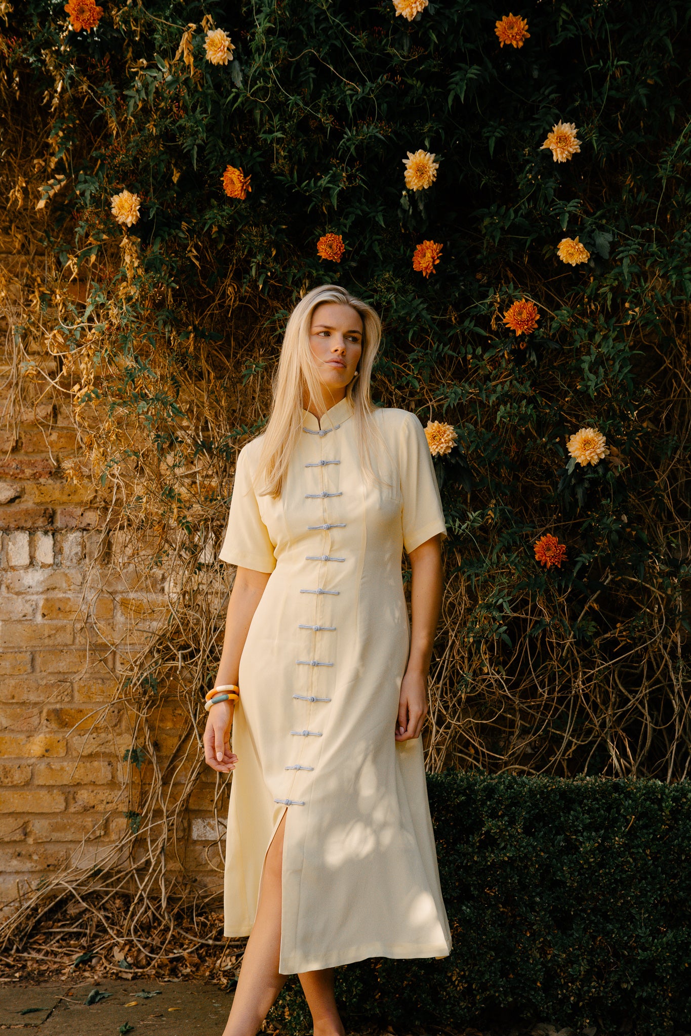 Yellow Camelia Dress