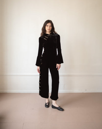 Highrise Jumpsuit - Velvet