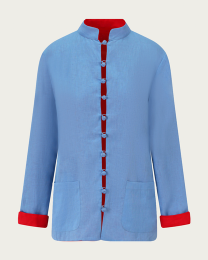 Tai Tam Jacket – Coral / Blue