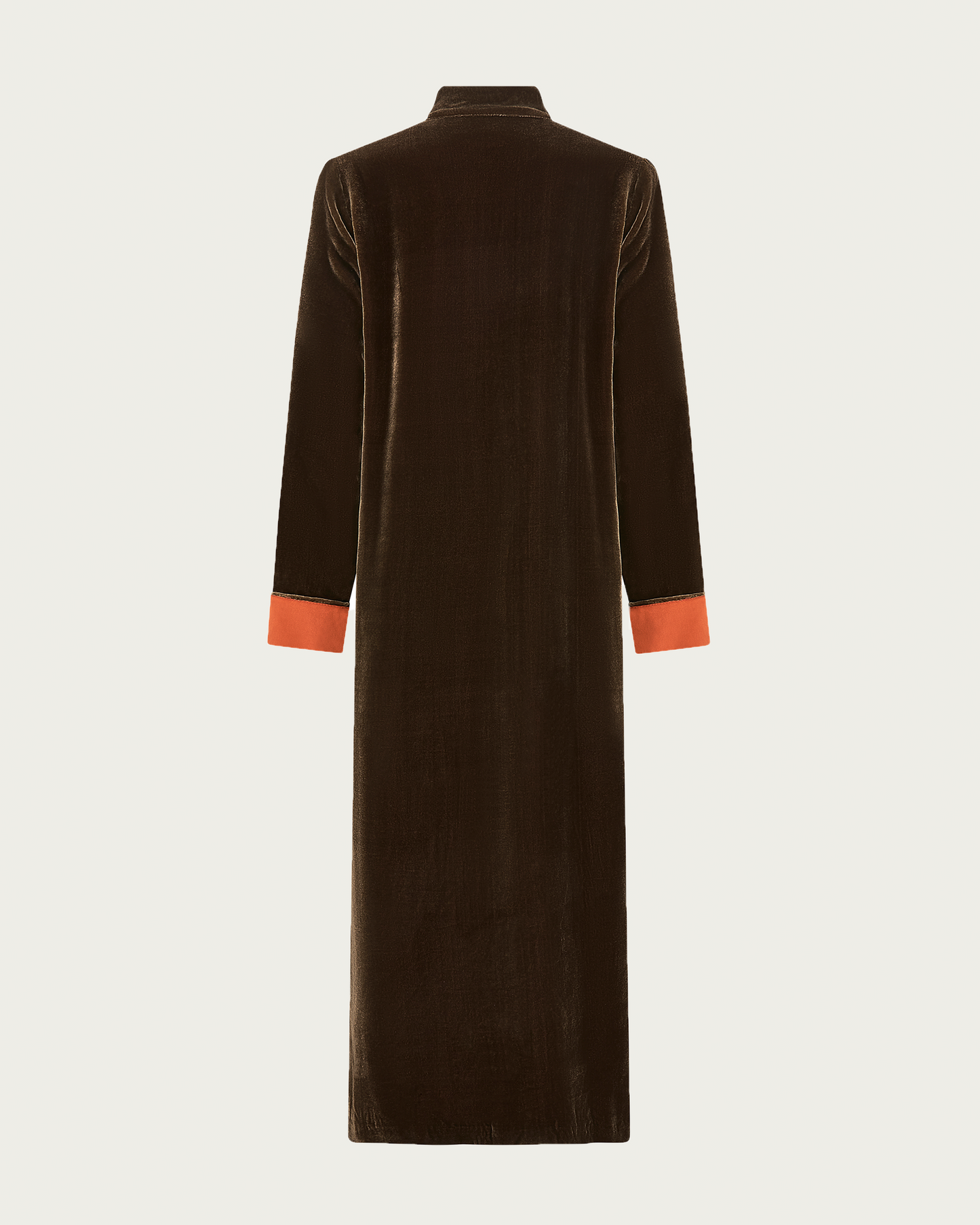 Long Velvet Jacket – Brown
