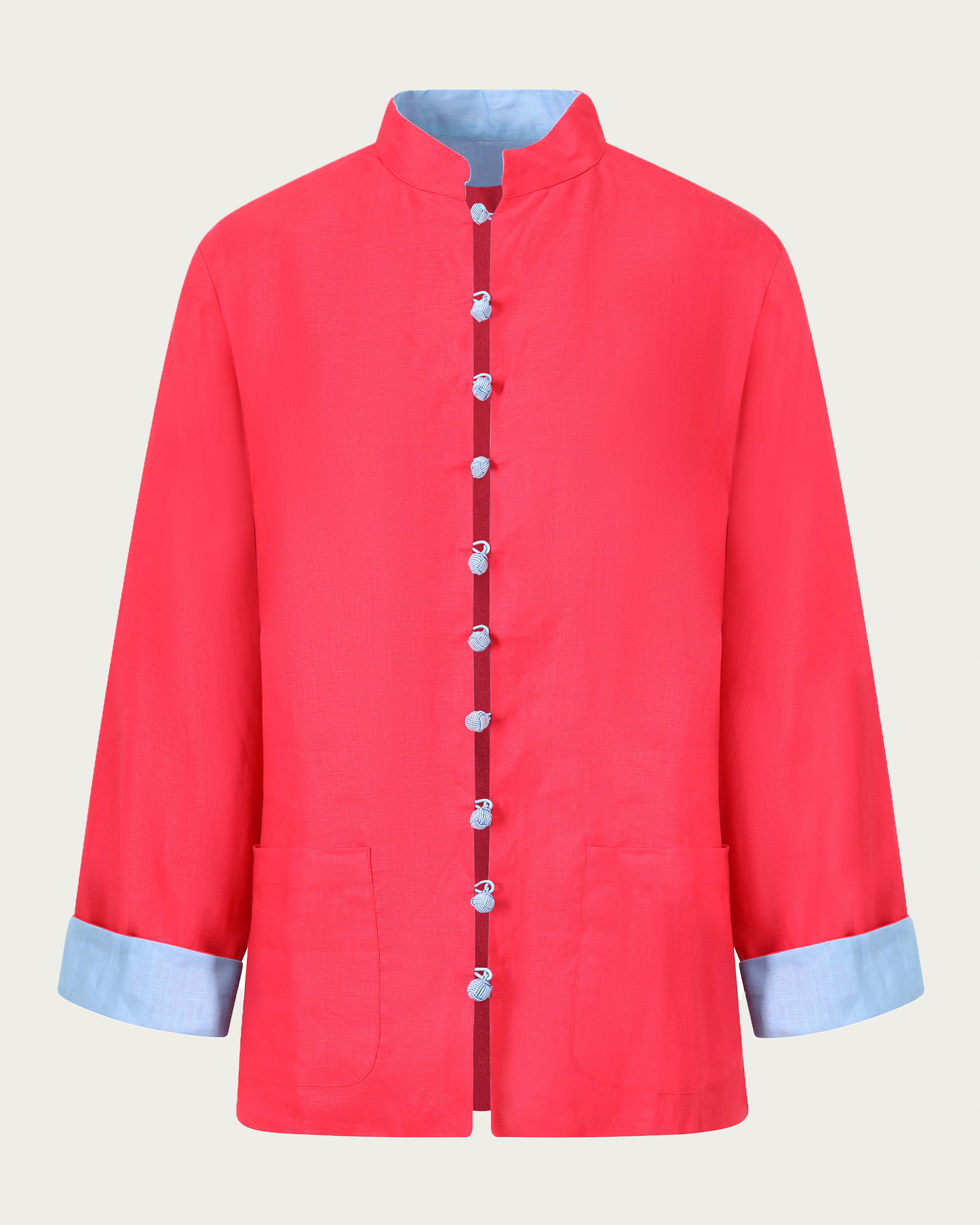 Tai Tam Jacket – Coral / Blue