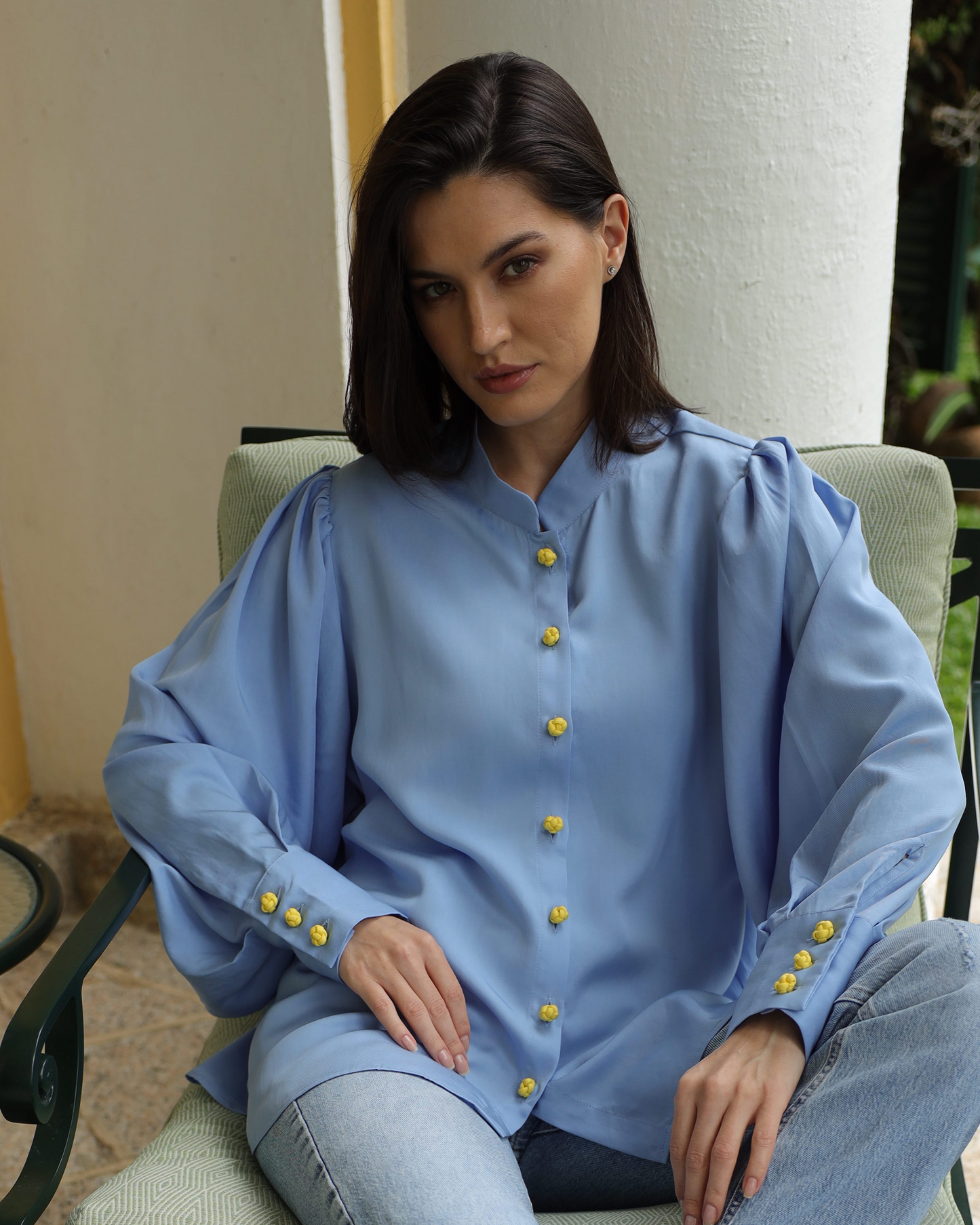 Bei Lei Blouse – Blue