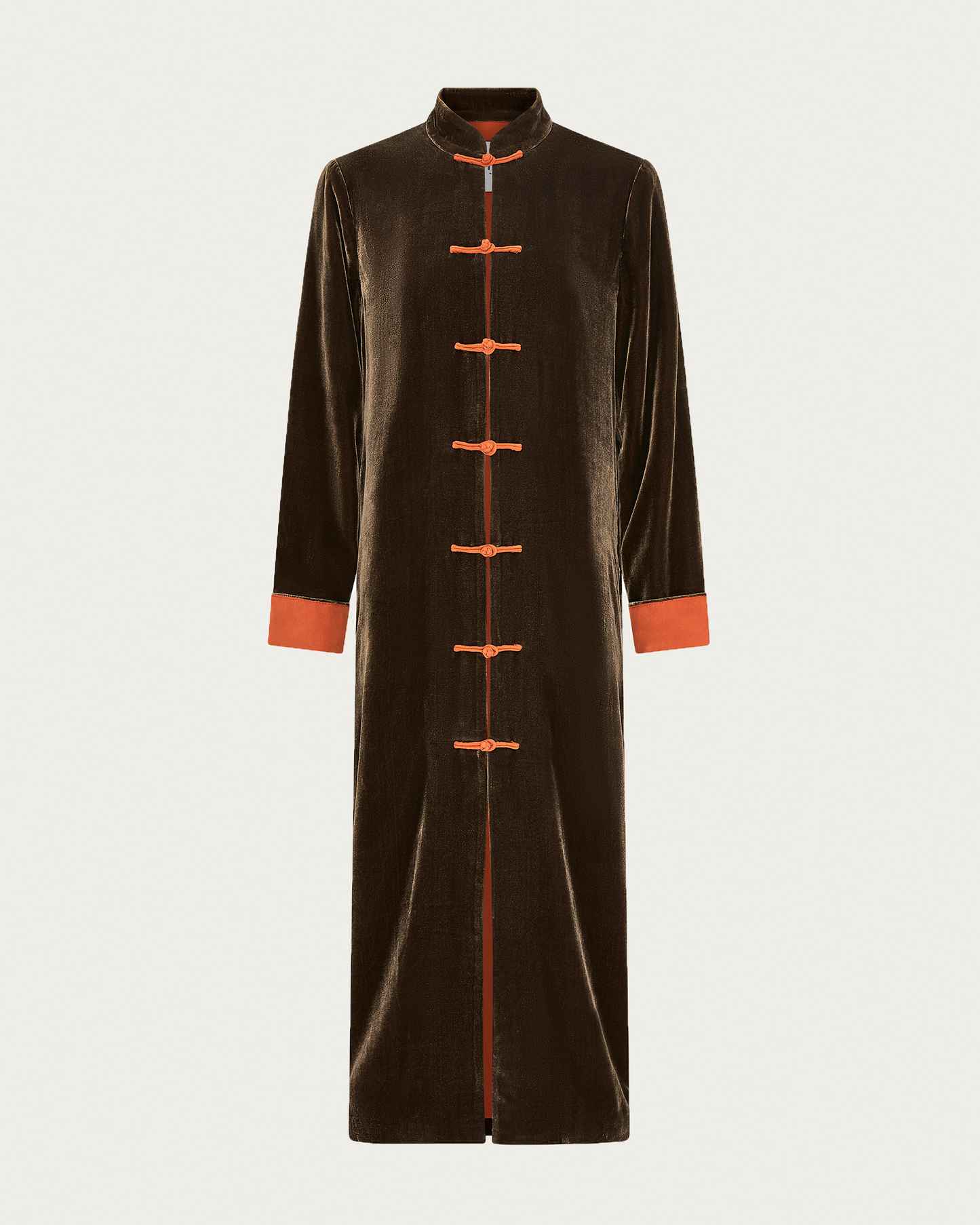 Long Velvet Jacket – Brown