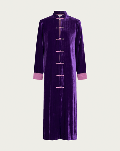 Long Velvet Jacket – Purple